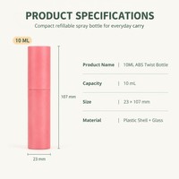 Atomiseur de parfum rechargeable de 10 ml, étui en ABS, flacon pulvérisateur portable de voyage, intérieur en verre, brume fine, plusieurs couleurs