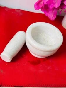 Mortero de mortero de granito Premium decorativo indio hecho a mano (Hamam Dasta), el mejor accesorio de cocina, el mejor proveedor de cocina de la India - Product Image 3