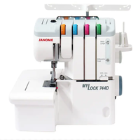 Janome My Lock 744D Overlocker Brand New 3 & 4 Thread Free Arm Ser ger machine
