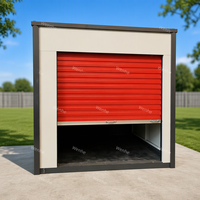 Conteneur de stockage modulaire en acier de 8 pieds, 12 pieds, 16 pieds, 20 pieds avec porte enroulable, unité de stockage auto-assemblable