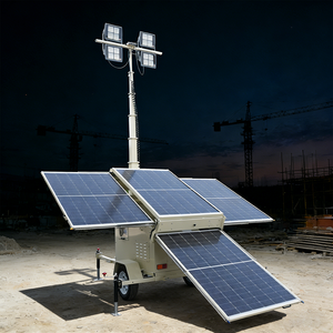 Tour LED mobile solaire portable avec générateur intégré pour l'<span class=keywords><strong>éclairage</strong></span> d'urgence des sites éloignés en extérieur, facile à déplacer - Product Image 6