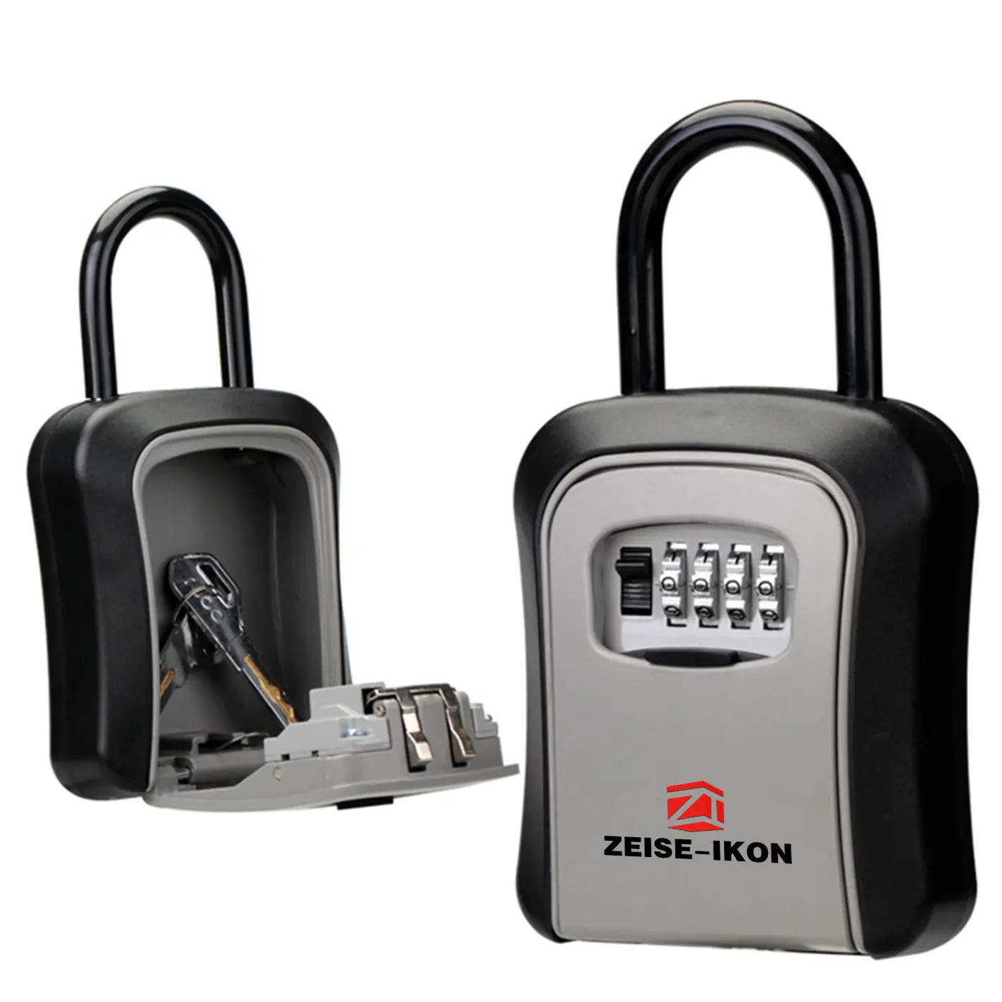 Grey Beach Keyless Storage Password Outdoor Safe Security Realtor Hanging Portable Metal Safe Car Key Locker lock Box for keys