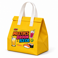 Sac isotherme non tissé pour sushis avec doublure en aluminium, impression personnalisée pour plats japonais, boissons et commandes de restaurant