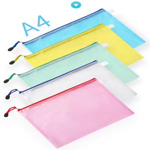 Logotipo personalizado tamaño A4 plástico Zip Lock archivo bolsa precio de fábrica sobre carpeta caso documentos escolares tipo carpeta de anillas cremallera - Product Image 6