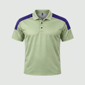 Polo personnalisé vert sauge clair, maillot de sport sublimé OEM Ravens, séchage rapide, polyester, manches courtes, uniforme d'équipe, vêtements de golf - Product Image 1