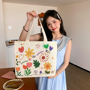 Bolsa <span class=keywords><strong>de</strong></span> Lona con Cremallera y Estampado <span class=keywords><strong>de</strong></span> Oso, Gran Capacidad, Bolsa <span class=keywords><strong>de</strong></span> Hombro para Estudiantes Universitarias, Venta al Por Mayor <span class=keywords><strong>de</strong></span> Primavera - Product Image 4