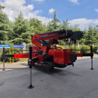 Mini-grue articulée avancée avec télécommande et châssis à chenilles stable pour les projets de levage en intérieur et en extérieur