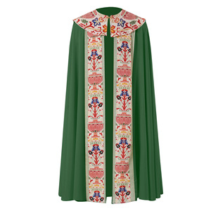 European American Halloween Cos Costume Medieval Arab Tassel Printed Stage Performance Cape - Product Image 3