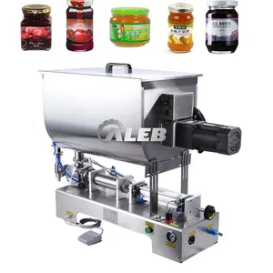 Máquina mezcladora de llenado de salsa de Chile de pasta de tomate de alta eficiencia/máquina de llenado de un solo cabezal a prueba de goteo de pasta de salsa
