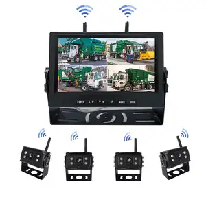 4CH BSD 7 pouces HD sans fil camion DVR moniteur Vision nocturne enregistreur de sauvegarde inverse caméra haute définition pour camion/remorque/Bus/RV