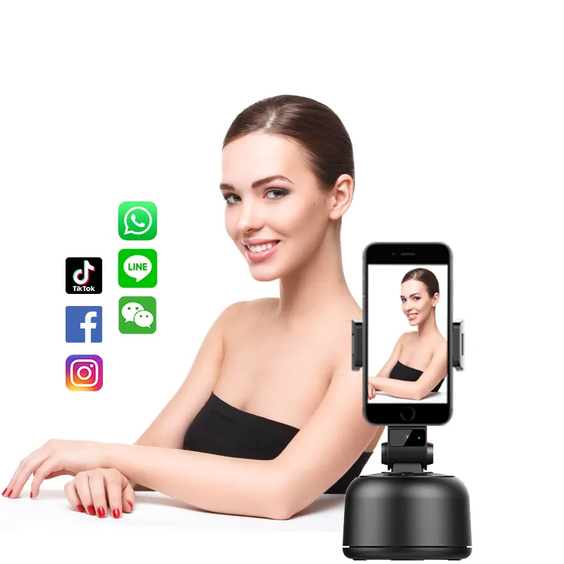 Auto Face Track Mobile Stabilizers Gimbal with Built-in Camera