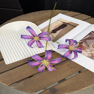 Flor de Lirio Artificial Jinxi, Tallo Único, Flor de Seda, Decoración para Bodas - Product Image 3