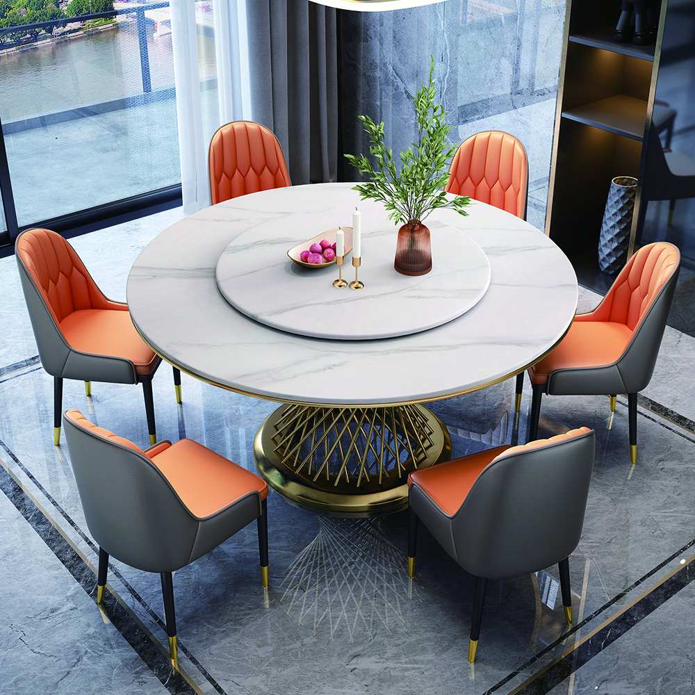 How to Choose a Round Marble Dining Table with Lazy Susan