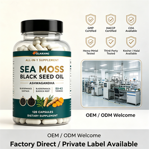 OEM/ODM 7-in-1 <strong>Sea</strong> <strong>Moss</strong> Supplement Black Seed Oil Burdock Root for North America Market Factory Direct 120 Capsules - Product Image 4