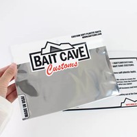 Sachets d'emballage d'assaisonnement pour appâts de poisson avec fenêtre transparente brillante fermeture à glissière trois côtés imprimée personnalisée sacs en plastique