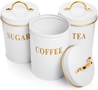 Boîte de rangement de café Boîte d'assaisonnement Conteneur de nourriture Pot Cuisine Boîte de rangement Condiment Pot Organisateur avec couvercle