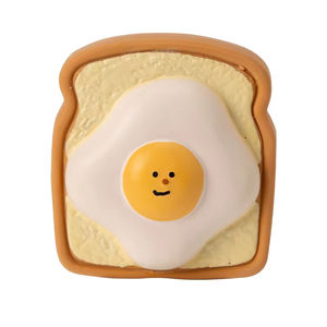 Yeni Bite dayanıklı sevimli yumurta ekmek şekilli doğal lateks köpek oyuncak interaktif kauçuk gıcırtılı <span class=keywords><strong>Pet</strong></span> çiğnemek oyuncaklar - Product Image 6