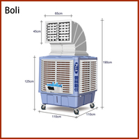 Refroidisseur d'air industriel portable 25000m3h, eau glacée