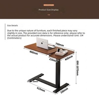 Escritorio para oficina en casa, mesita de noche, mesa para computadora portátil, mesa para computadora portátil con elevación neumática, escritorio de doble propósito