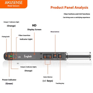 Akusense thông qua chùm khuếch tán phản xạ chuyển đổi quang điện cảm biến PE1-N kép hiển thị kỹ thuật số tốc độ cao sợi quang - Product Image 3