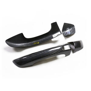 Pour <span class=keywords><strong>Ford</strong></span> Fusion <span class=keywords><strong>Mondeo</strong></span> 2013-2018 poignées de porte de voiture couvre les superpositions Protection attraper capuchon autocollant Chrome/Style Fiber de carbone - Product Image 3