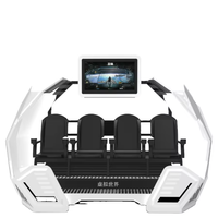Machine VR d'intérieur 4 places en PVC, équipement de jeu pour grand parc d'aventure, stand de fête foraine pour aéroport et parc à thème