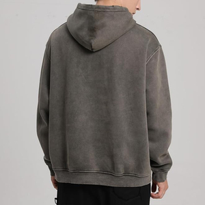 Kingsen High Quality Men's 100% Cotton Winter Digital Embroidered Custom Eco-Friendly Fashion Washed French Terry Hoodie - Product Image 5