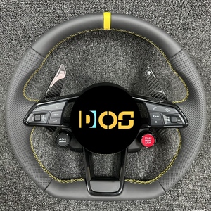 Volant <span class=keywords><strong>sport</strong></span> de remplacement en fibre de carbone et cuir pour <span class=keywords><strong>Audi</strong></span> A4/A5/A6/B9/S4/S5 2017-2023 - Modification et amélioration personnalisées - Product Image 1