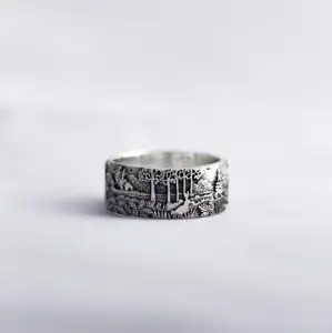 Fashion Best Sellers Punk Bohemian Valentines Gents Ring Wholesale Of Silver Plated Rings Jewelry