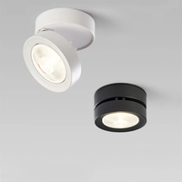 Plafonnier encastré COB fin à intensité variable 3W 5W 7W 12W, orientable à 360 degrés, pliable à 90 degrés, spot LED pour éclairage intérieur