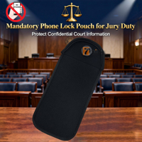 Sac de téléphone portable en néoprène avec logo personnalisé, fermeture magnétique, pochette de téléphone portable verrouillable pour les événements scolaires et étudiants