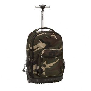 BSCI Rolling <b>backpack</b> with a large capacity for business use with <b>wheels</b> for travel in a carry-on suitcase - Product Image 4
