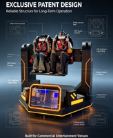 Simulador VR Dreamland Multi-escena para 2 Jugadores con Rotación de 1080 Grados, Montaña Rusa 9D, Máquina de Experiencia de Vuelo VR