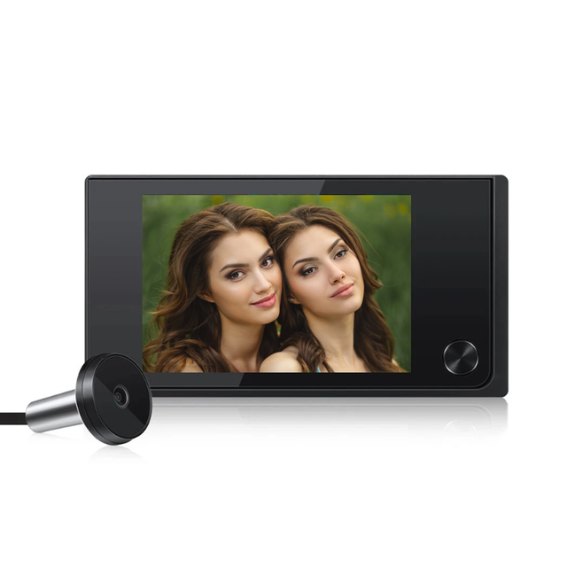 3.5 Inch LCD Peephole Camera 100W Pixels Cat Eye Digital Door Viewer 120 Degree Viewing Angle Home Security Camera
