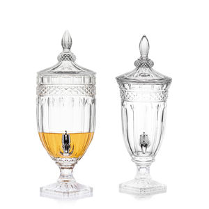 Dispensador de Bebidas de Cristal Transparente de Lujo, Profesional, Sin Plomo, Redondo, de 5L, Ecológico - Product Image 5