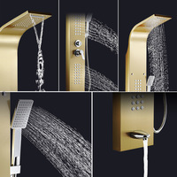 Ensemble complet de robinetterie de douche murale avec colonne de pulvérisation de pluie et robinets pour appartements, fabricant direct