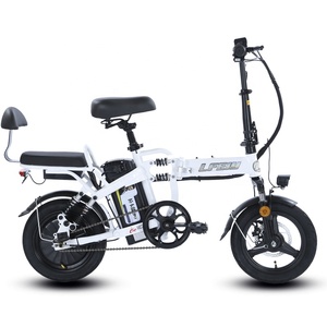 <strong>14</strong>-inch Ebike Electric Folding Bike 350W 48V Electric City Bike Folding Bicycle Electric <strong>Fat</strong> Tire E Bike - Product Image 1