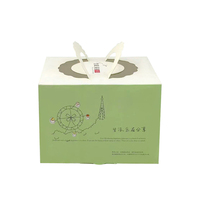 Boîte à gâteaux portables haut de gamme, minimaliste, en carton avec revêtement UV, pour pâtisseries à emporter, idéale pour les cafés