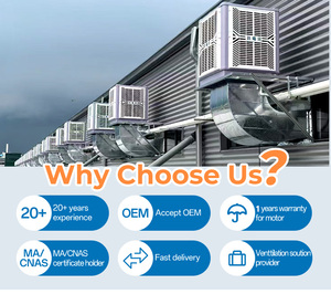 Climatisation évaporative de qualité industrielle écologique 18000m³/H avec système de sortie d'air supérieur <span class=keywords><strong>pour</strong></span> ateliers - Product Image 5