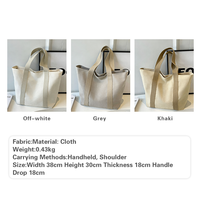 Sac fourre-tout en toile personnalisable avec impression, durable, lavable, poignées confortables, sac de shopping pour souvenirs de vacances