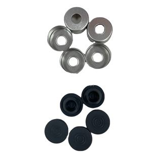 Capuchon en aluminium compatible 20 mm et joint en caoutchouc pour bouteille vide LINX 8900 pour remplacement d'imprimante Cij - Product Image 1