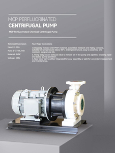 Pompe centrifuge chimique résistante aux acides et aux alcalis MCP PVDF perfluorée 380V 0,75-15kW pour le transfert de liquides corrosifs - Product Image 2