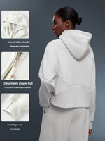 Sweat à capuche léger et respirant pour femme, coupe-vent, doublé polaire, cardigan, pull, automne-hiver, simple, polyvalent, sport
