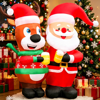 Unigz Décorations de Noël gonflables pour extérieur : Père Noël, Élan et Toast
