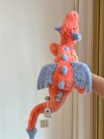 Peluche Dragon Dinosaure Jellycats Super Douce, Doudou avec Doublure en Maille Brodée, Rembourrage Matcha Sakura en Coton PP, Sac en Peluche
