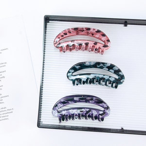 Pince à cheveux élégante en forme <span class=keywords><strong>de</strong></span> lune à imprimé léopard pour femmes, griffe d'alligator pour fête, mariage, soirée, accessoire <span class=keywords><strong>de</strong></span> coiffure - Product Image 3