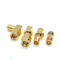 Conector Coaxial RF SMA-JJ Chapado en Oro, Tipo Recto, Adaptadores RF con Pin Interno para Comunicaciones Inalámbricas