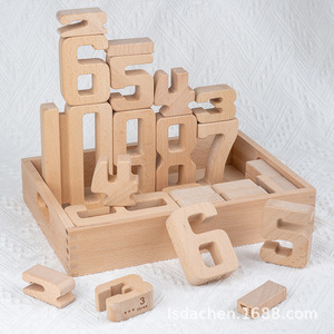 Smblox Bằng Gỗ Hiện Đại 3D Kỹ Thuật Số Khối Xây Dựng Montessori Sớm Toán Học Giáo Dục Đồ Chơi Cho 2-<span class=keywords><strong>4</strong></span> Năm Tuổi Cân Bằng Bộ - Product Image 2