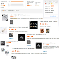 Boucles d'oreilles en diamant cultivé en laboratoire certifié IGI, personnalisées pour hommes, or 10K 14K 18K, diamants créés en laboratoire VVS, bijoux pour femmes