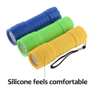 Khuyến mại lampe ngọn đuốc Led flash light ngọn đuốc <span class=keywords><strong>9LED</strong></span> nhựa <span class=keywords><strong>mini</strong></span> đèn pin flash ánh sáng trẻ em cao su grip LED linternas - Product Image 3